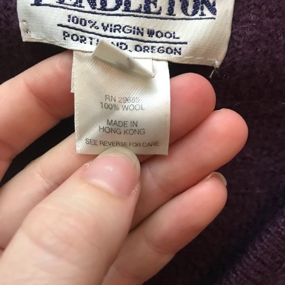 Pendleton Purple Embroidered Button Front Cardigan - Picture 4 of 6